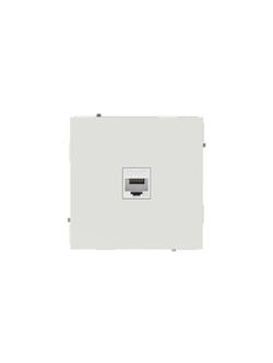 Розетка компьютерная 1-м KANT RJ45 кат.6A без шторки бел. песок DKC 7010673