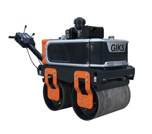 Ручной виброкаток GIKS GVR-500D двухвальцовый, дизельный - [550 кг / Changfa 178]