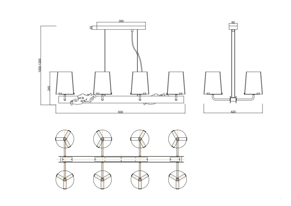 Люстра подвесная Maytoni   MOD040PL-08CH