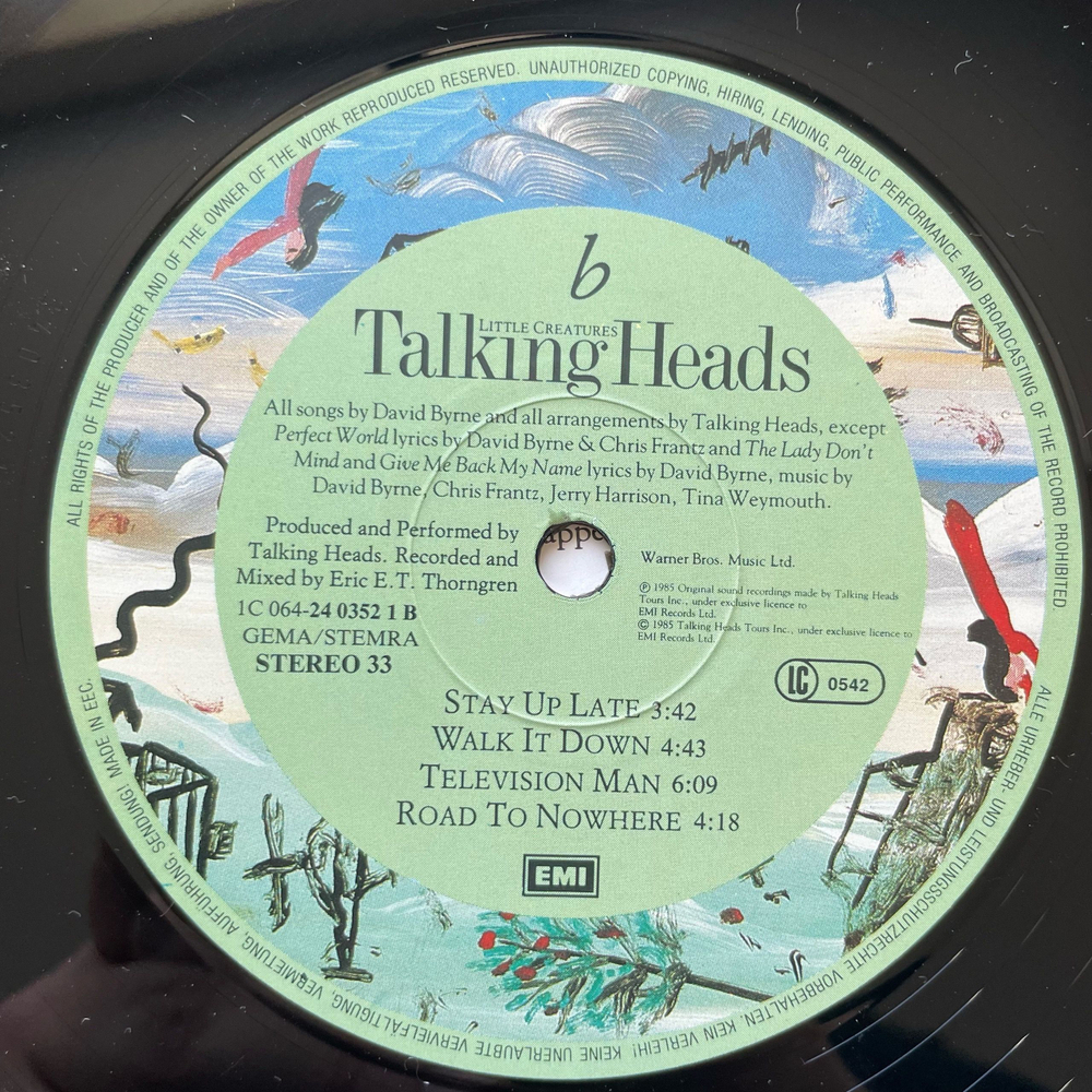 Винтажная виниловая пластинка LP Talking Heads Little Creatures (Нидерланды 1985)