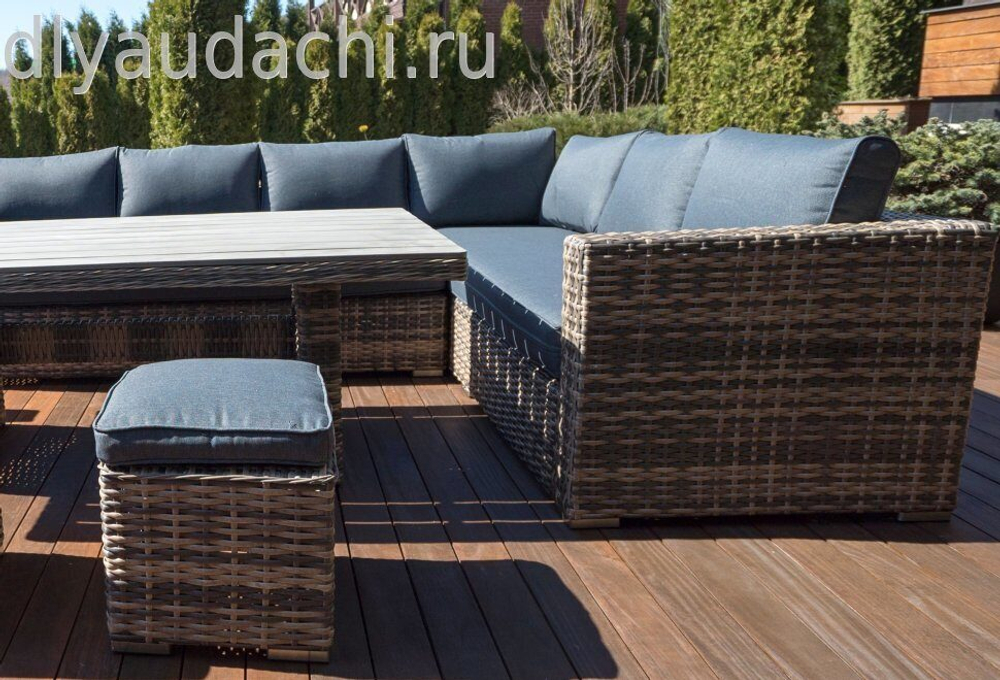 Обеденный комплект мебели из искусственного ротанга Сан-Ремо