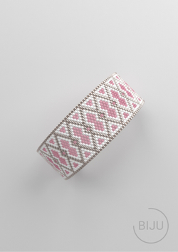 Схема PEYOTE, Схема браслета мозаичное плетение, узор из Miyuki Delica 11/0, файл PDF, №379