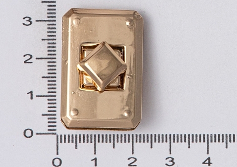 Замок вертушка на винтах Прямоугольник Золото