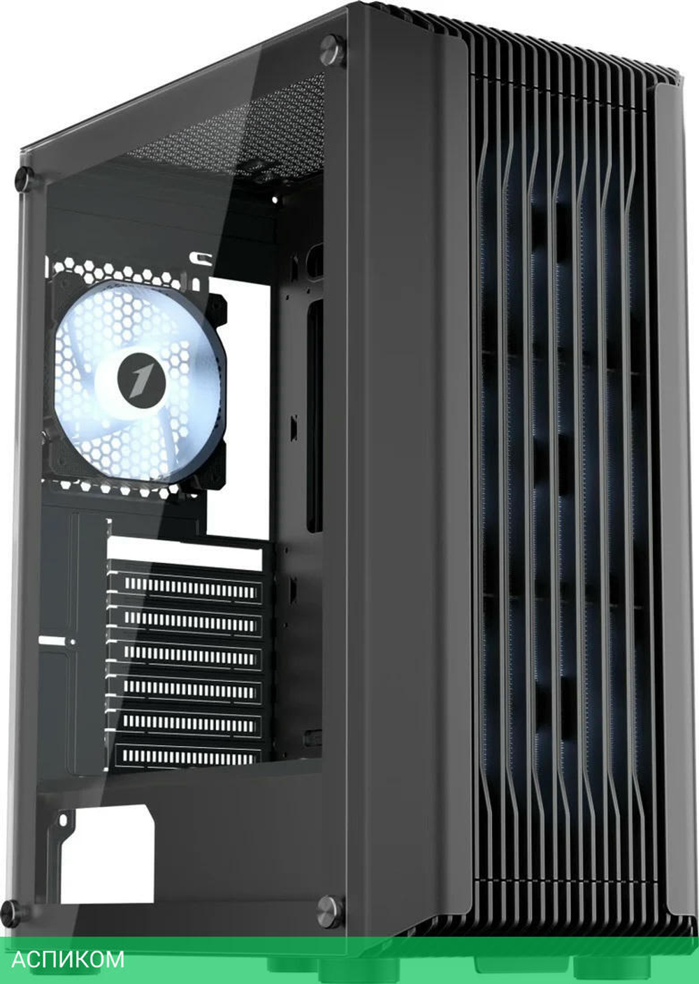 Корпус 1stPlayer H6 без БП Black (H6-BK-4F7)