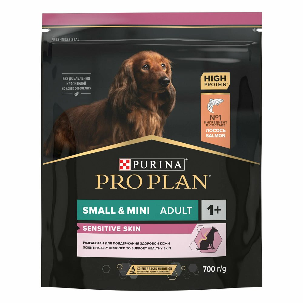Pro plan корм сухой для взрослых собак мелких пород с лососем