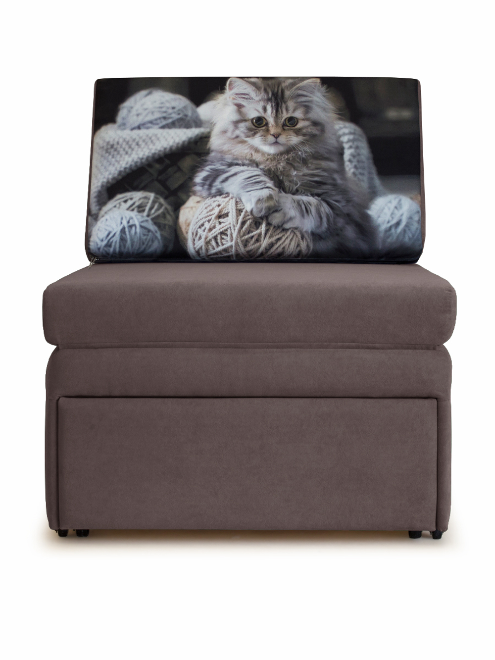 Кресло-кровать "Миник" 70 см, купон Котенок в клубках