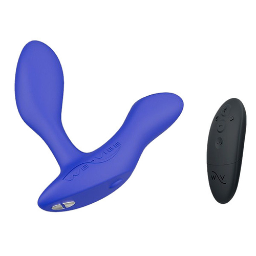 Синий анальный вибратор 10,9см We-Vibe Vector+ SNVT1SG5