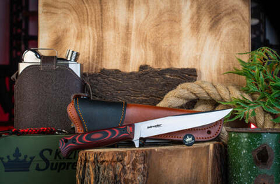 Тактический нож Intruder VG-10 (Cryo) G10 StoneWash Черно-Красный