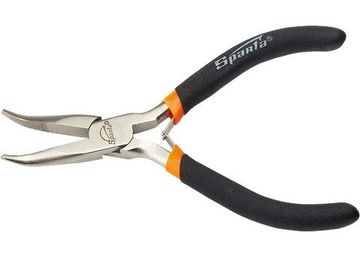Длинногубцы SPARTA Mini,130 мм, никелированные, изогнутые, авторазжим// 17822