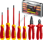 ЗУБР 7 предм., Набор диэлектрического губцевого инструмента, Профессионал (2214-H7)