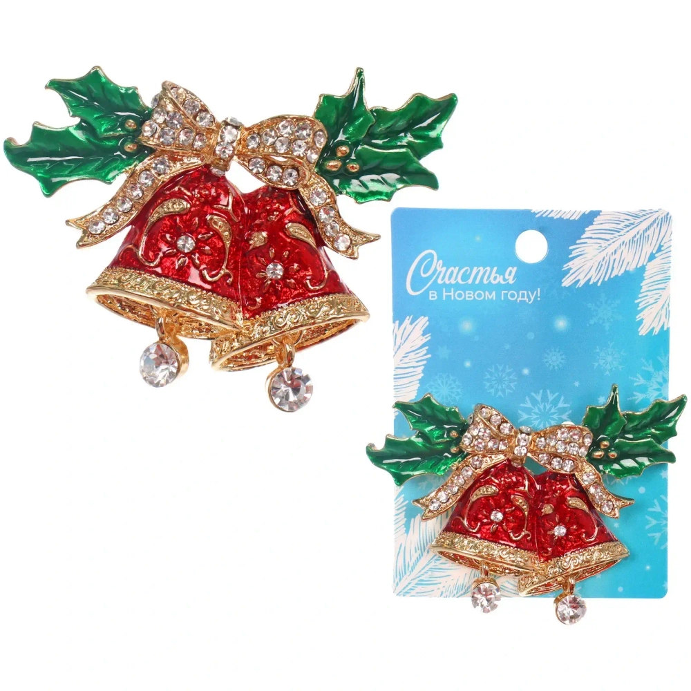 Брошь «Новогодняя Коллекция- Колокольчики» 4*6 см