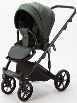 Детская коляска Adamex Marco 2 в 1 GA06 (Т. ЗЕЛ.ТК.+ Т. ЗЕЛ. КОЖ. ОТДЕЛКА)