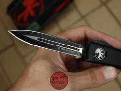 Нож Microtech Ultratech D/E - черная рукоять, кинжальный черный клинок + запчасти RK-384