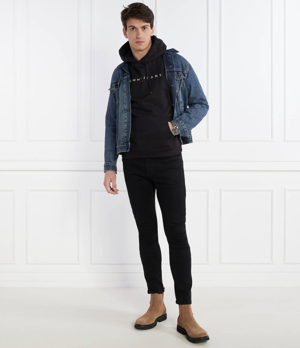Худи LINEAR LOGO HOODIE EXT Tommy Jeans - черный(DM0DM17985)