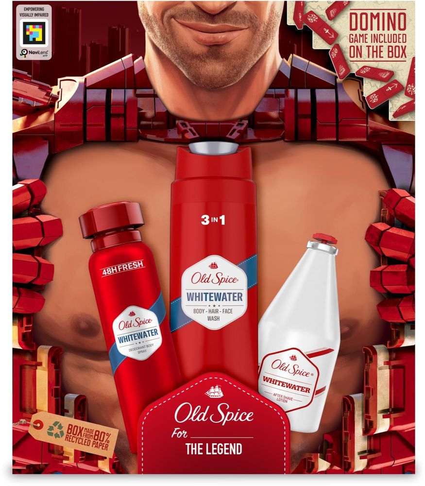 Old Spice Old Spice Whitewater aftershave balm 100 мл + Old Spice Whitewater shower gel для мужчин 250 мл + Old Spice Whitewater дезодорант спрей 150 мл Whitewater Ironman