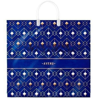 Пакет с пластиковой ручкой ПВД 38х35 (90 мкм) "Авеню" лам. (10/100 шт.) Интерпак