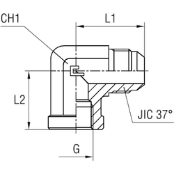 Штуцер P90 JIC 1.1/16" BSP 3/4"