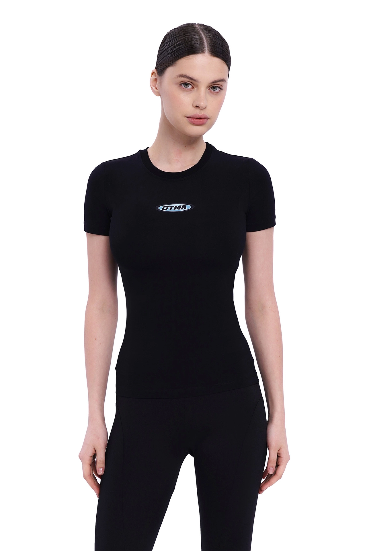 Футболка слим черная