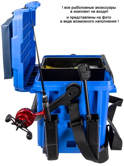 Ящик рыболовный зимний Meiho BUCKET MOUTH BM-7000W Blue 475x335x320