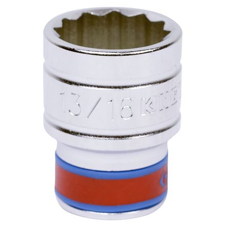 Цена на KING TONY (433026S) Головка торцевая стандартная двенадцатигранная 1/2", дюймовая 13/16"