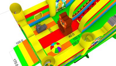 Коммерческий надувной батут «Добрая русская сказка 5», 8*4*5 м
