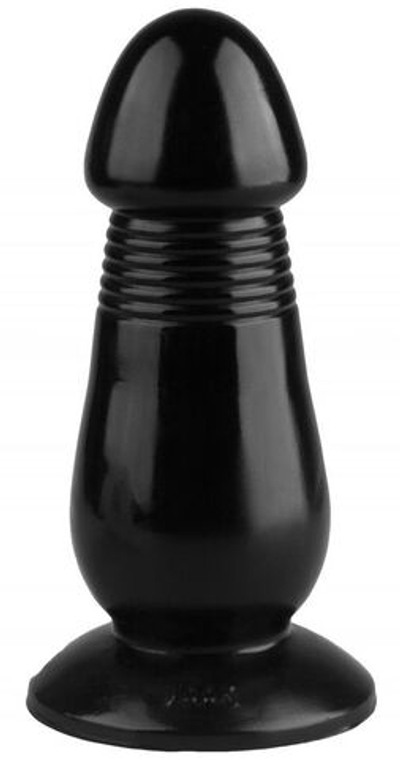 Черная реалистичная анальная втулка - 20 см. (Цвет: черный)