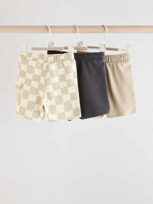 Шорты для мальчика Next E81-358, 3 шт., Бежевый, Темно-серый