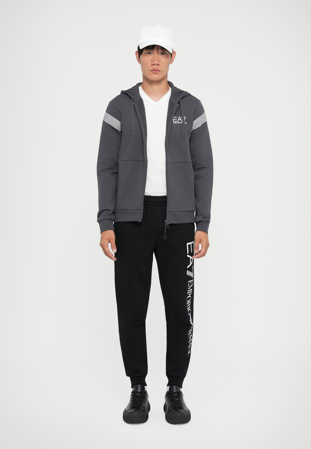 EA7 Emporio Armani Толстовка с капюшоном - Серый
