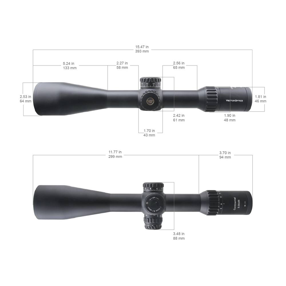Оптический прицел Vector Optics Continental 5-30x56 Ranging FFP ( Сетка VEC-MBR / с подсветкой )