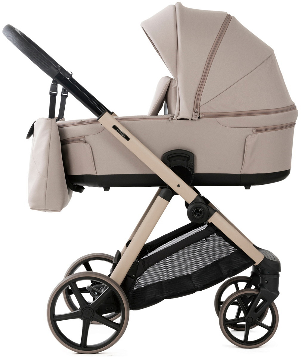 Детская коляска Adamex Sigma Natura 2 в 1 SI-04-CAPPUCCINO (КАПУЧИНО)