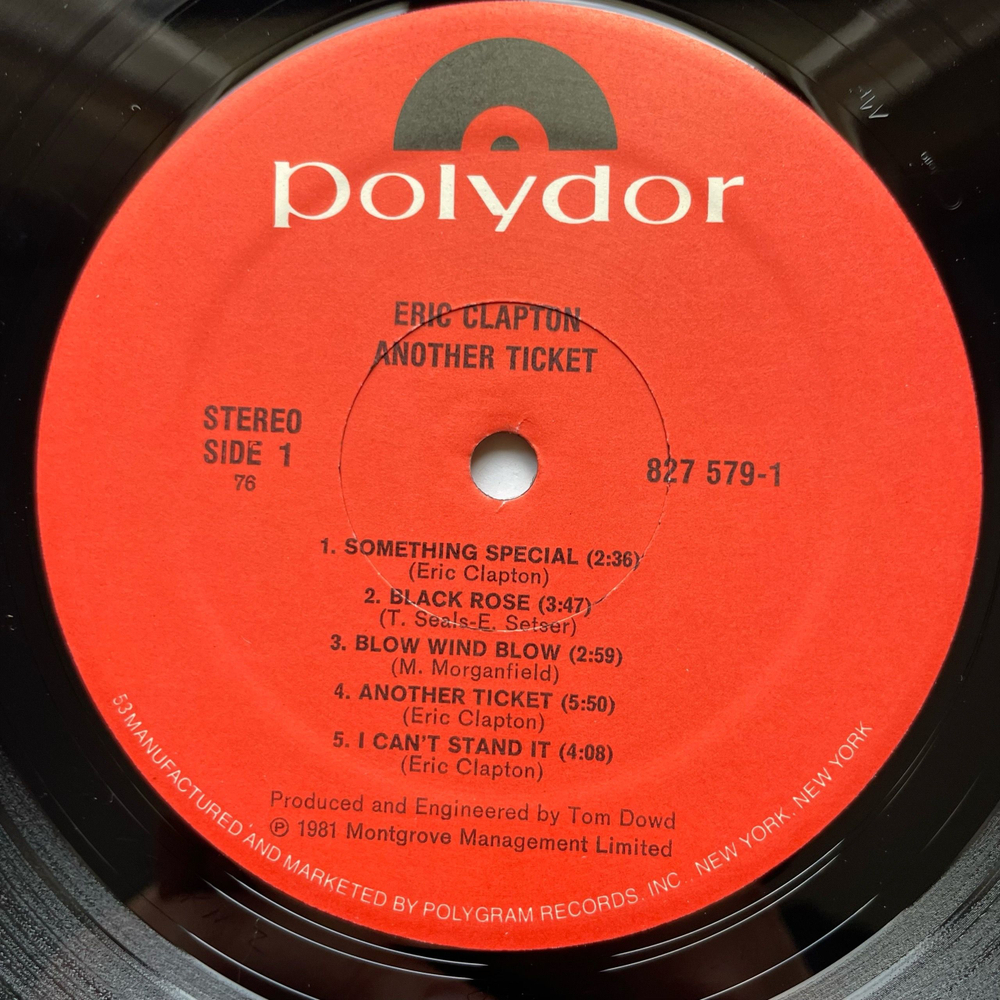 Винтажная виниловая пластинка LP Eric Clapton Another Ticket (США 1984)
