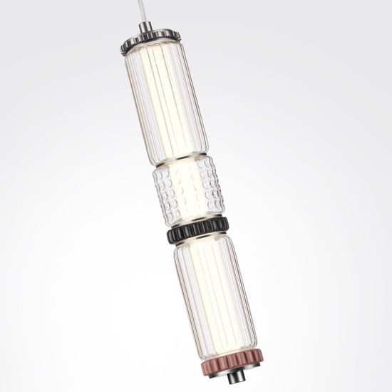 5456/12L L-VISION ODL_EX26 045 темный сатин.никель/терракот/черный Подвес LED 12W 4000K COLLIER