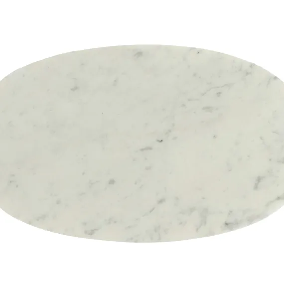 Кофейный стол Jaspire 50х30 см, черный металл, белая керамика