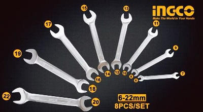 INGCO Набор гаечных ключей рожковых 8шт HKSPA2088