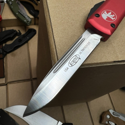 Нож Microtech Ultratech S/E - красная рукоять, клинок сатин RK-355