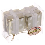 Елочные игрушки «Подарочки в горошек» 3,5 см (набор 2 шт), Золото