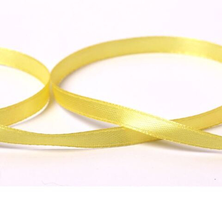 Лента атласная 6 мм ( 1/4 ") , №117 бл.желтый