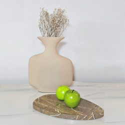 Чаша Shaped stone plate-coffee color