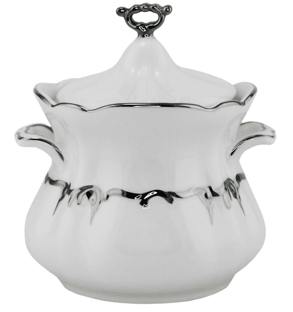 Lenardi 666-401 Сахарница 600 мл ARGENTO в под.уп.(х12)Фарфор