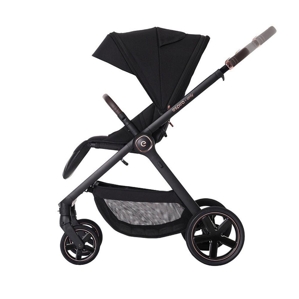 Детская коляска 3 в 1 Espiro Only 2025 и автокресло Pi Black 410 stylish black/Чёрный (Black 110)