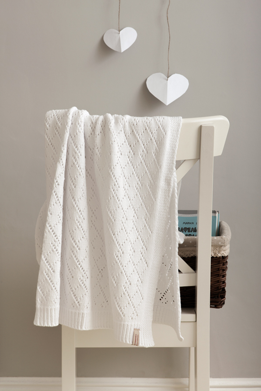 Элитный плед детский Imperio 172 белый от Luxberry