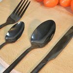 Набор столовых приборов 24шт "Sanli", цвет черный