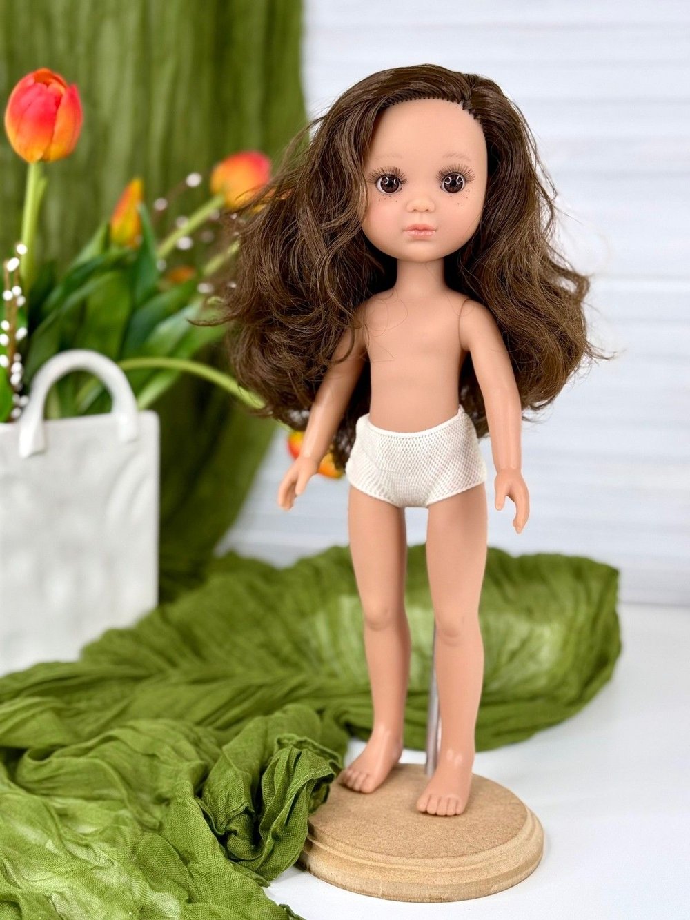 УЦЕНКА Кукла BERJUAN виниловая 35см Ева без одежды (2838)