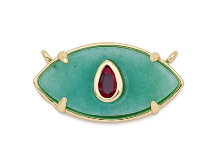 Подвеска Овальная с авантюрином, 11,5мм