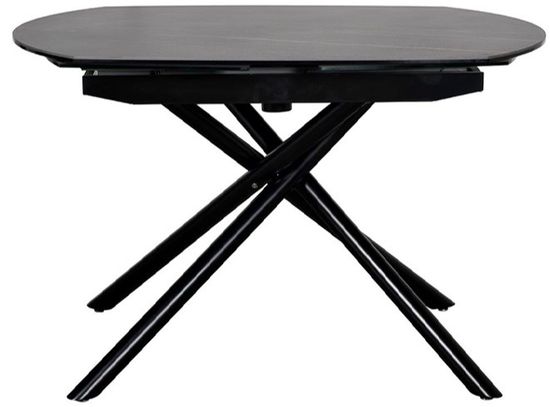 83MC-1957DT BL Стол обеденный раскл.керам.чёрный 178(120)*89*77
