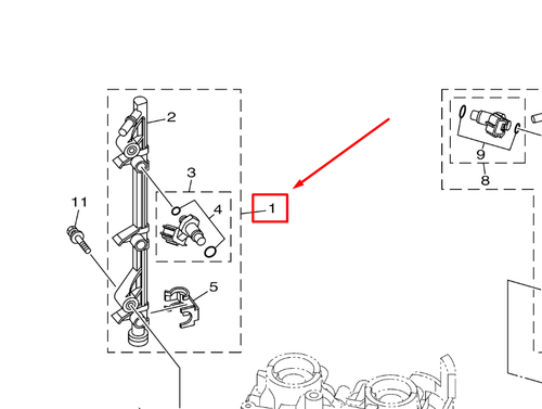 6P2-13160-11-00 DELIVERY PIPE ASSY 1