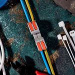 Клемма СМК 222-422R проходная разъемная 2 полюса серая 0,2-2,5/4мм² (блистер 5 шт/уп) REXANT