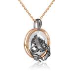 Подвеска «Скорпион» из комбинированного золота