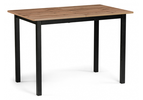 Стол деревянный Woodville Аркон 110(130)х68х75 дуб вотан, черный, ножки черные