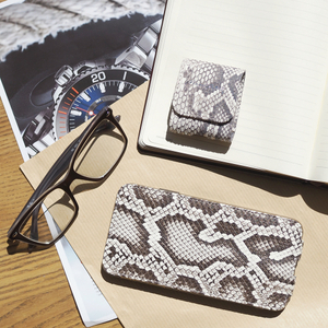 Чехол для наушников Petit из кожи питона, цвета Natur